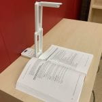 Document camera and open book